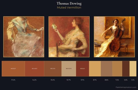 Thomas Dewing Palette 6 - Muted Vermillion