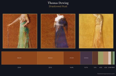 Thomas Dewing Palette 7 - Shadowed Rust
