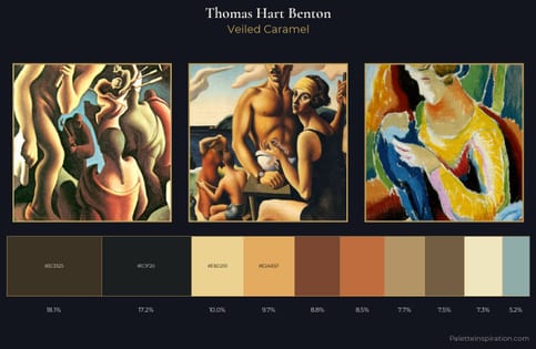 Thomas Hart Benton Palette 1 - Veiled Caramel