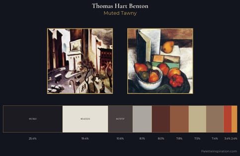 Thomas Hart Benton Palette 3 - Muted Tawny