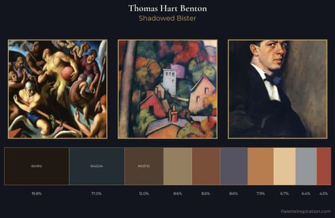 Thomas Hart Benton Palette 5 - Shadowed Bister