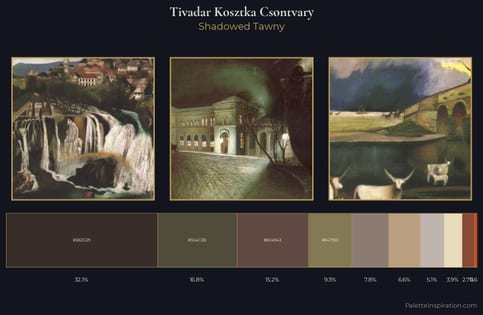 Tivadar Kosztka Csontvary Palette 7 - Shadowed Tawny