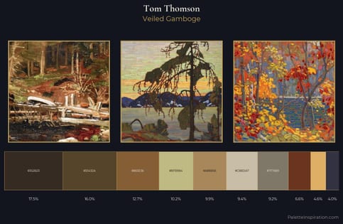 Tom Thomson Palette 4 - Veiled Gamboge