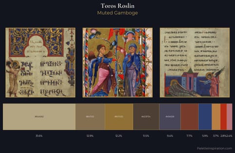 Toros Roslin Palette 5 - Muted Gamboge