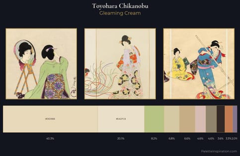 Toyohara Chikanobu Palette 1 - Gleaming Cream