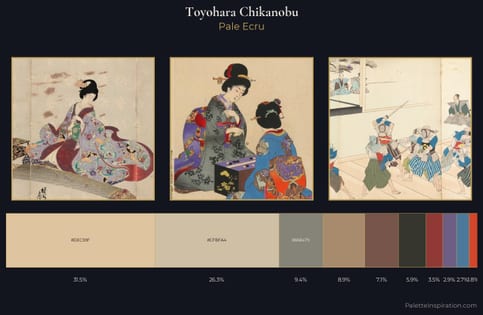 Toyohara Chikanobu Palette 6 - Pale Ecru