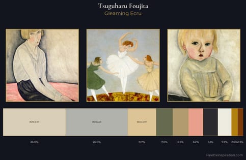 Tsuguharu Foujita Palette 1 - Gleaming Ecru