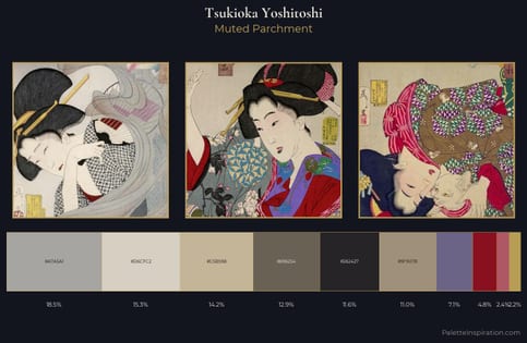 Tsukioka Yoshitoshi Palette 6 - Muted Parchment