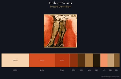 Umberto Veruda Palette 6 - Muted Vermillion