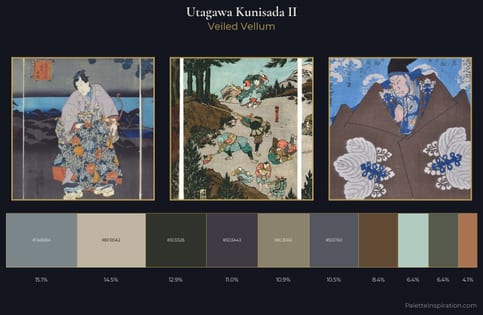 Utagawa Kunisada II Palette 4 - Veiled Vellum