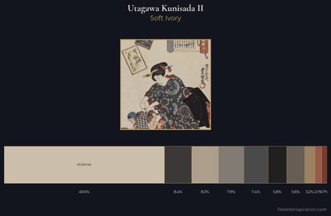 Utagawa Kunisada II Palette 5 - Soft Ivory