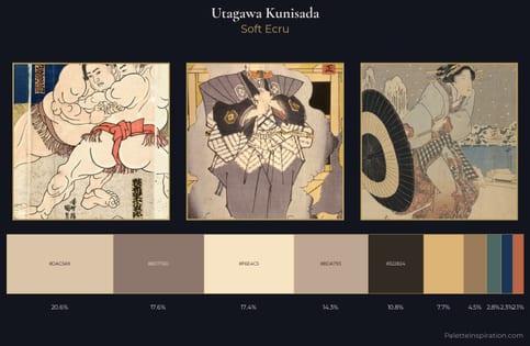 Utagawa Kunisada Palette 1 - Soft Ecru