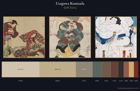 Utagawa Kunisada Palette 9 - Soft Ecru