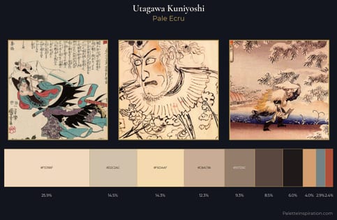 Utagawa Kuniyoshi Palette 1 - Pale Ecru