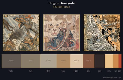 Utagawa Kuniyoshi Palette 2 - Muted Topaz