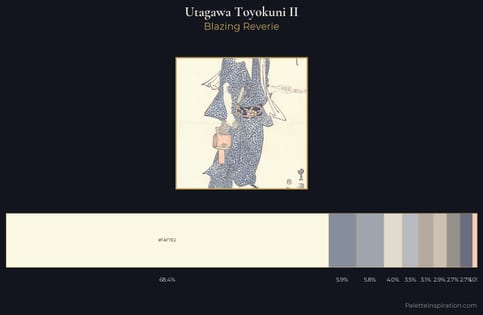 Utagawa Toyokuni II Palette 1 - Blazing Reverie