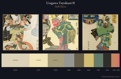 Utagawa Toyokuni II Palette 2 - Soft Ecru