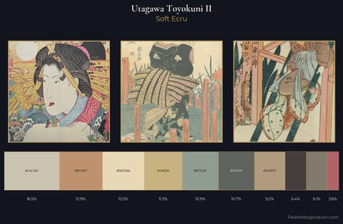 Utagawa Toyokuni II Palette 3 - Soft Ecru