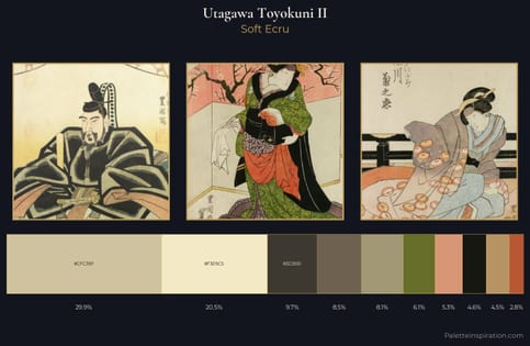 Utagawa Toyokuni II Palette 4 - Soft Ecru