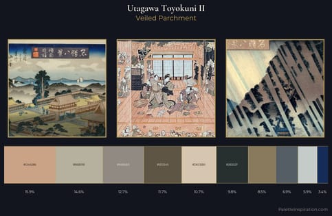 Utagawa Toyokuni II Palette 5 - Veiled Parchment
