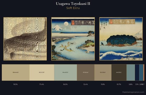Utagawa Toyokuni II Palette 6 - Soft Ecru