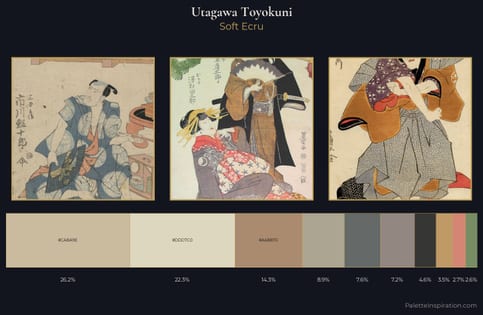 Utagawa Toyokuni Palette 1 - Soft Ecru