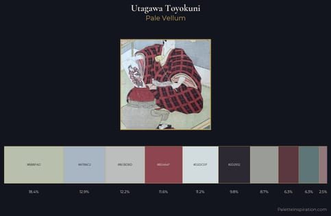 Utagawa Toyokuni Palette 3 - Pale Vellum