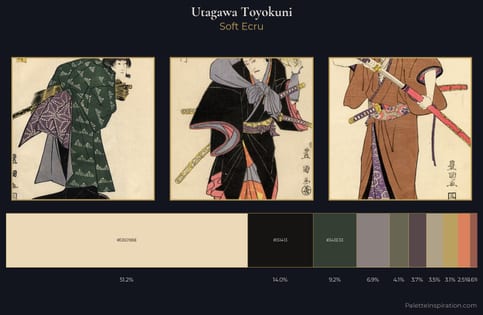 Utagawa Toyokuni Palette 5 - Soft Ecru