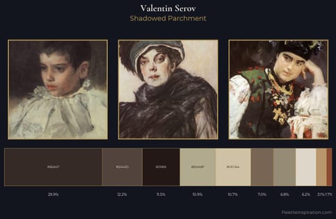 Valentin Serov Palette 5 - Shadowed Parchment