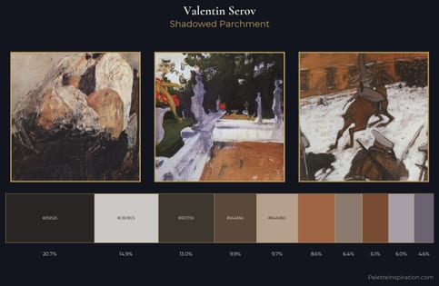 Valentin Serov Palette 8 - Shadowed Parchment