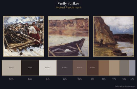 Vasily Surikov Palette 10 - Muted Parchment