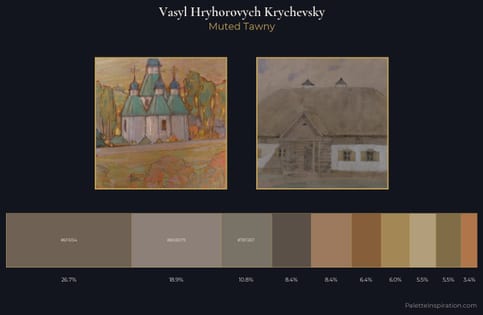 Vasyl Hryhorovych Krychevsky Palette 5 - Muted Tawny