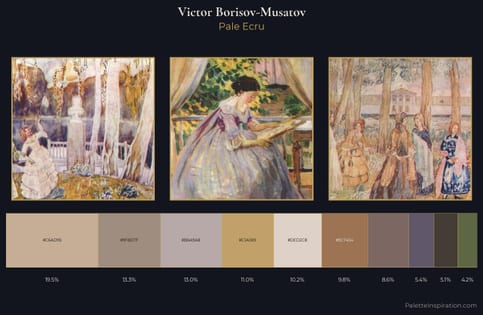 Victor Borisov-Musatov Palette 1 - Pale Ecru