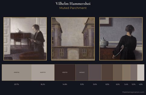 Vilhelm Hammershoi Palette 3 - Muted Parchment