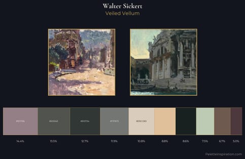 Walter Sickert Palette 3 - Veiled Vellum