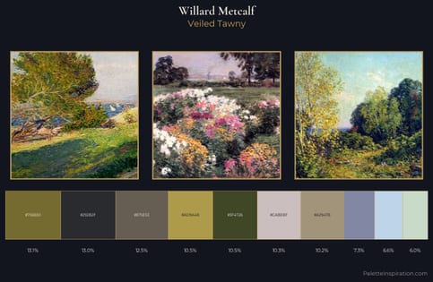 Willard Metcalf Palette 6 - Veiled Tawny