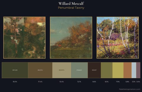 Willard Metcalf Palette 12 - Penumbral Tawny