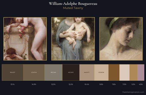 William-Adolphe Bouguereau Palette 6 - Muted Tawny