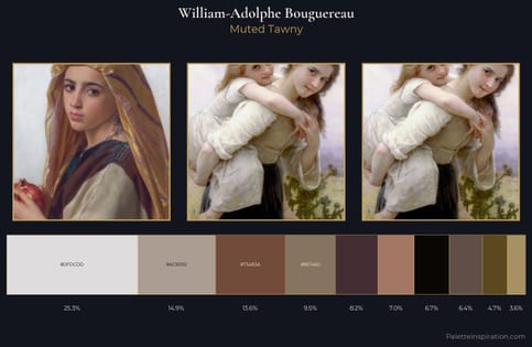 William-Adolphe Bouguereau Palette 13 - Muted Tawny