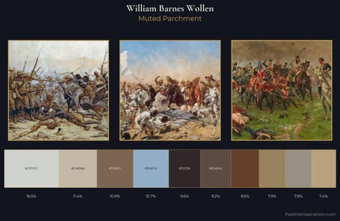 William Barnes Wollen Palette 1 - Muted Parchment