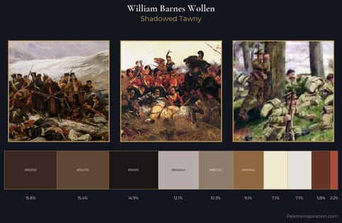 William Barnes Wollen Palette 3 - Shadowed Tawny