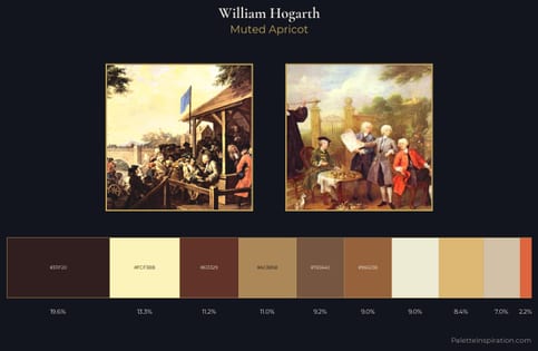 William Hogarth Palette 1 - Muted Apricot