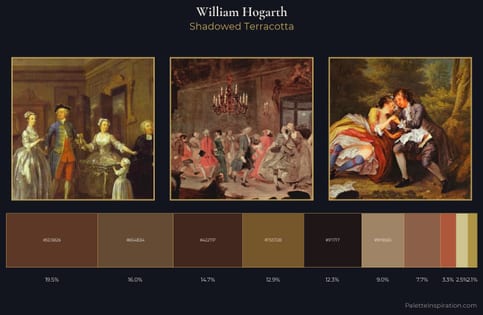 William Hogarth Palette 9 - Shadowed Terracotta