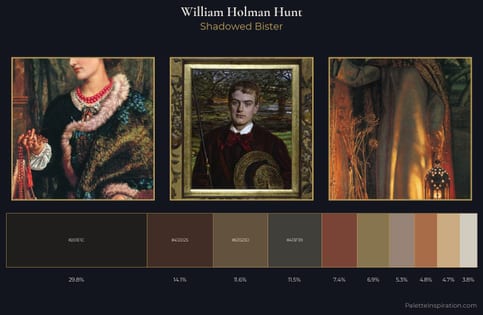 William Holman Hunt Palette 5 - Shadowed Bister