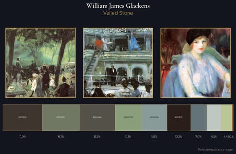 William James Glackens Palette 6 - Veiled Stone