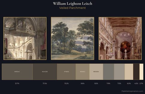 William Leighton Leitch Palette 5 - Veiled Parchment