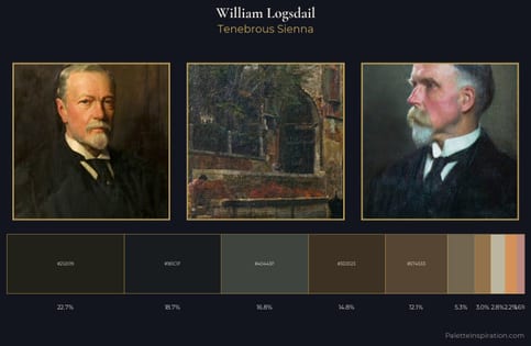 William Logsdail Palette 6 - Tenebrous Sienna