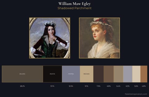 William Maw Egley Palette 2 - Shadowed Parchment