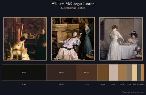 William McGregor Paxton Palette 1 - Nocturnal Bister