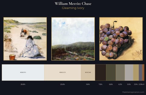 William Merritt Chase Palette 4 - Gleaming Ivory